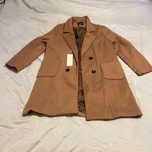XL Women’s Long Beige Peacoat